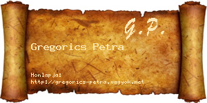 Gregorics Petra névjegykártya